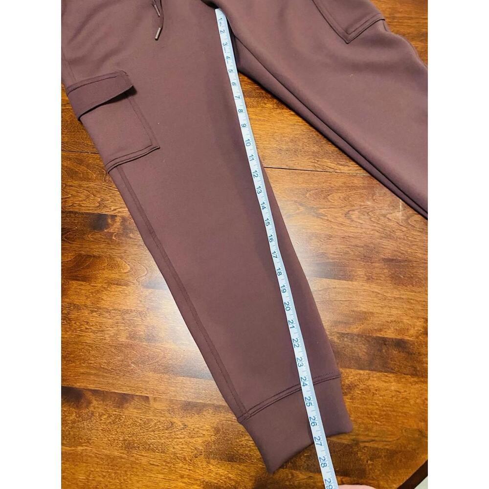 32 Degrees Heat Women's Joggers Small Burgandy Drawstring Pockets Soft Lined - Picture 5 of 6